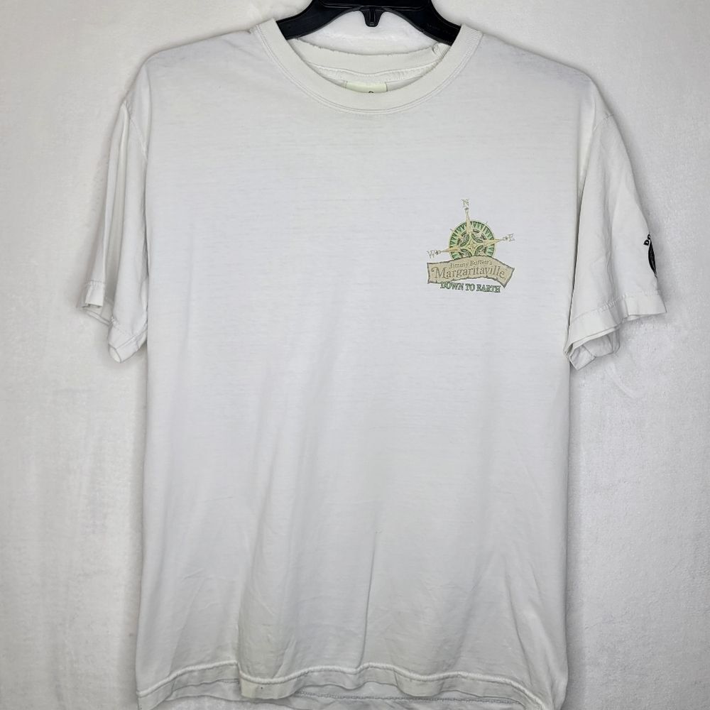 Y2K Jimmy Buffett's Margaritaville White Short Sleeve Tee Shirt Size Large